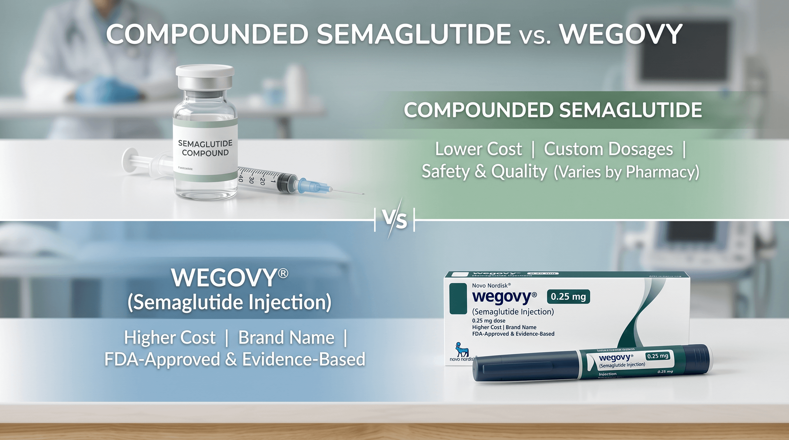 Compounded Semaglutide vs. Wegovy: Cost, Safety & What the Evidence Shows 