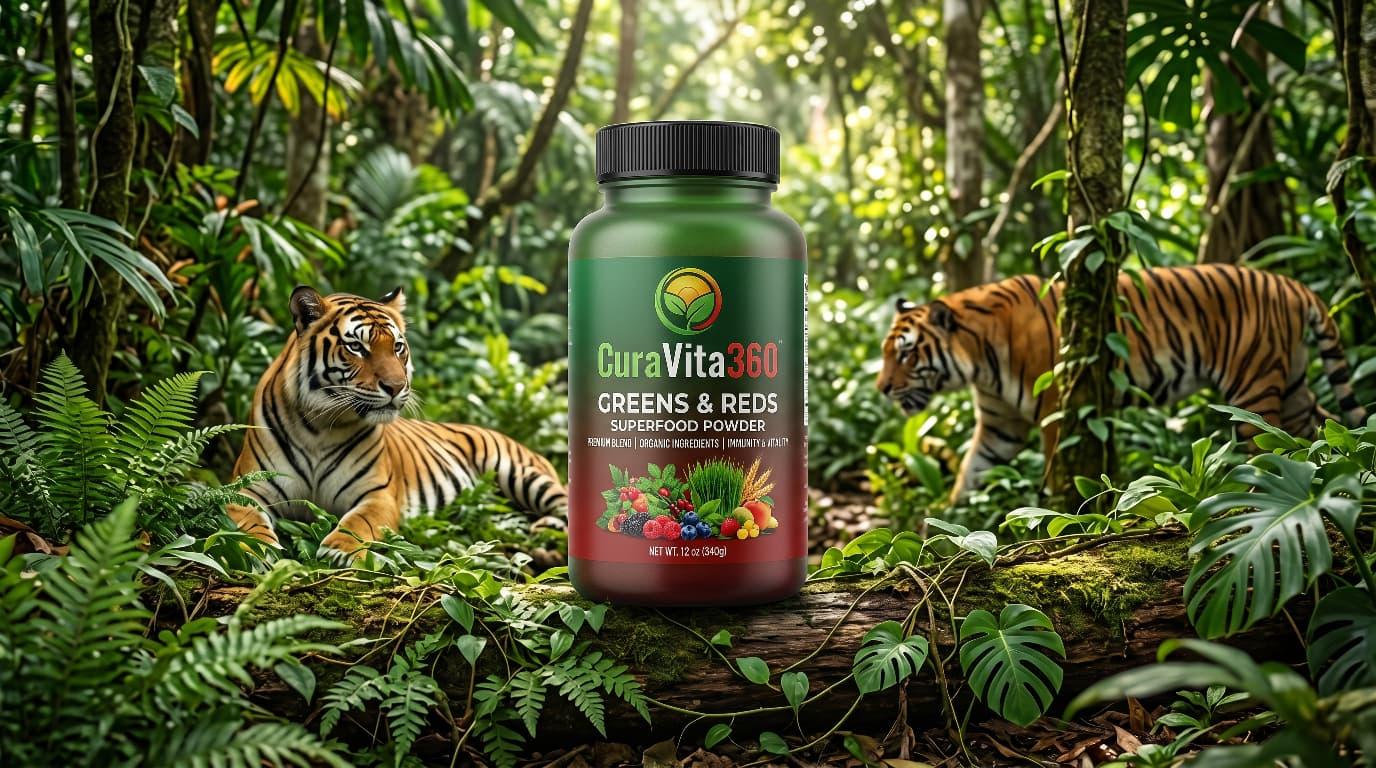 CuraVita360 Greens & Reds Superfood Powder